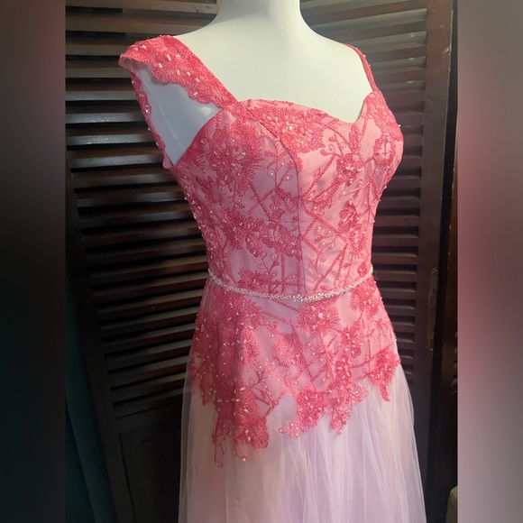 DB Soft Pink Tulle  and  Lace Dress-Sweetheart Bust! - Picture 4 of 9